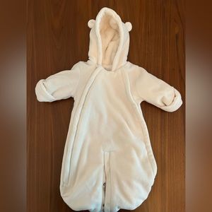 Baby Gap Infant Convertible Fleece Snowsuit with Hand Covers & Faux Fur Lining
